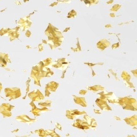 Flakes Gold acrylic swatch