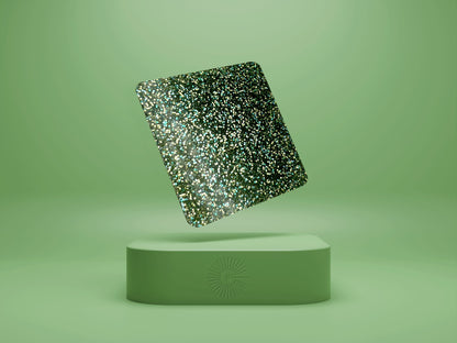 Glitter Emerald acrylic swatch