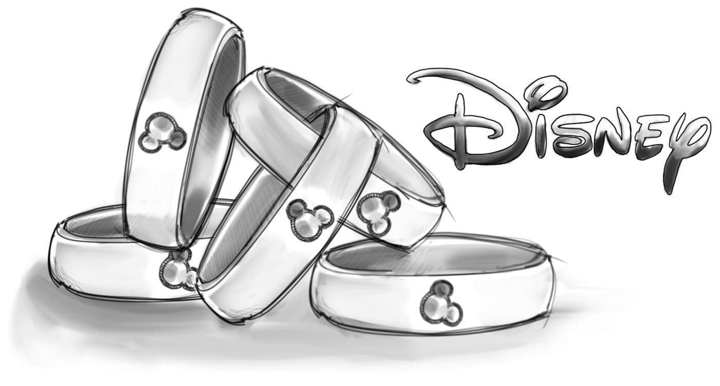 A Disney MagicBand on a wrist